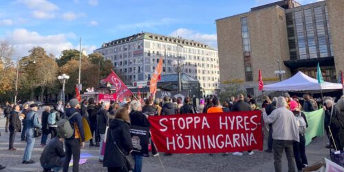 Demonstration mot hyreshöjningar