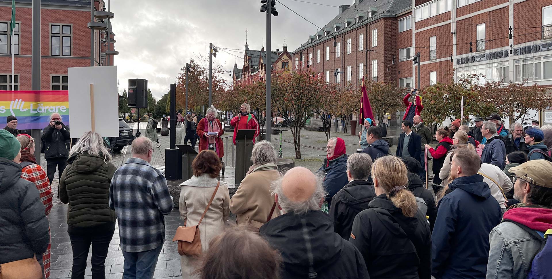 Facklig manifestation i Umeå