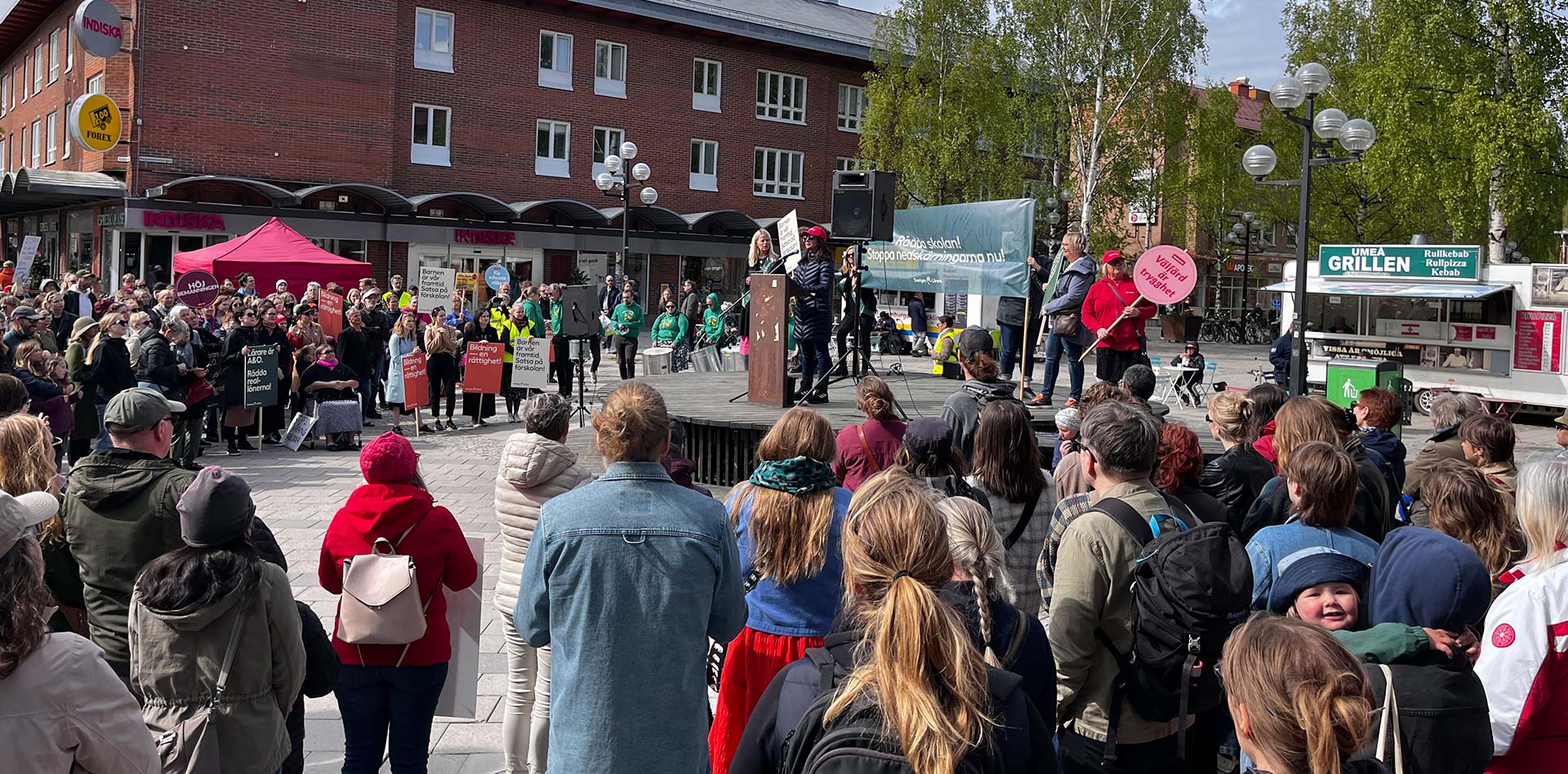 Demonstration mot nedskärningar