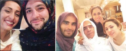 Män klädda i hijab