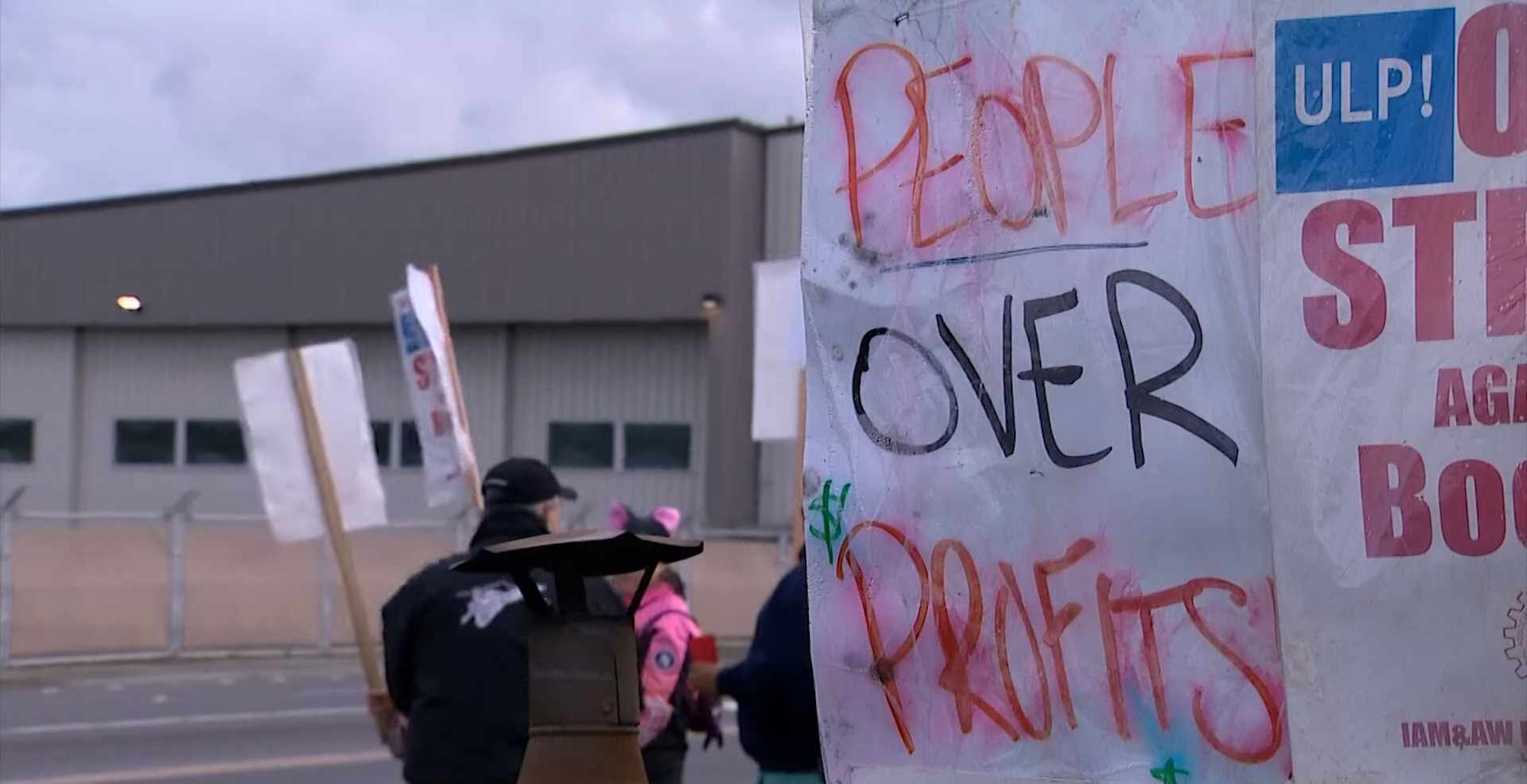 Strejkande Boeing-arbetare